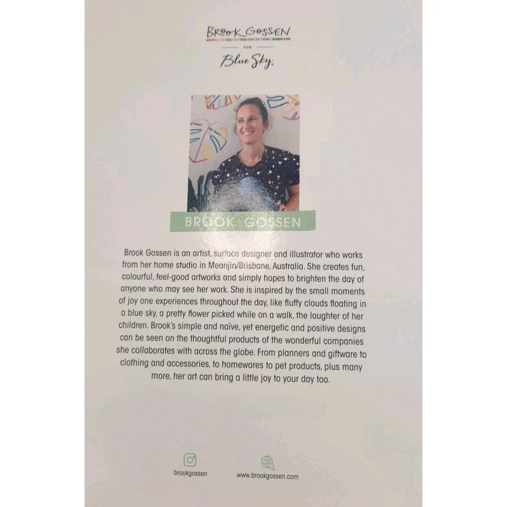 New 2025/2026 Brook Gossen For Blue Sky 12 Month Planner‎ Tabbed Weekly Monthly